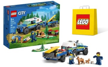 KLOCKI LEGO CITY 60369 SZKOLENIE PSÓW POLICYJNYCH PREZENT URODZINY + TORBA