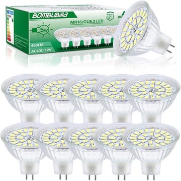 10 żarówek LED MR16