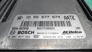 ASTRA J IV 2.0 CDTI 11R JEDNOTKA ŘÍZENÍ MOTORU 55577674 0281017452