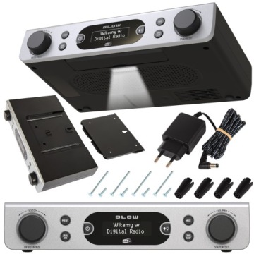 RADIO KUCHENNE PODWIESZANE PODSZAFKOWE FM/DAB+ ANTENA WYŚWIETLACZ LATARKA