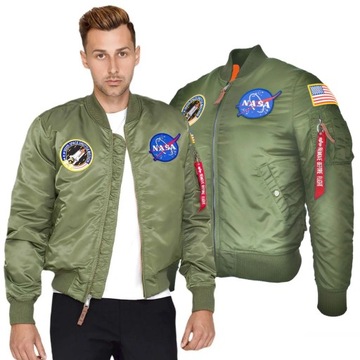 Kurtka Alpha Industries MA-1 VF NASA 166107 01 Zielona XL