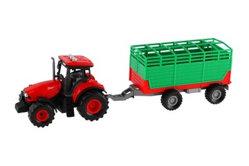 TRAKTOR ZETOR Z PRZYCZEPĄ ZABAWKA ŚWIATŁA I DŹWIĘKI TRAKTOREK CIĄGNIK 36CM