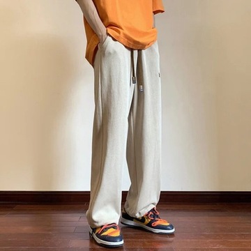 Spodnie y2k Letnie w stylu Casual sztruksowa spodnie dresow