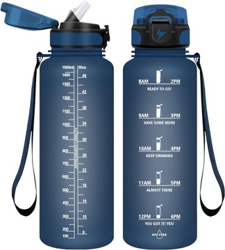 СПОРТИВНАЯ БУТЫЛКА 1,5 Л С ТРУБКОЙ ДЛЯ ЗАПОЛНЕНИЯ ВОДЫ ВО ВРЕМЯ ФИТНЕС-ТРЕНИРОВОК