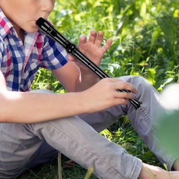 Flet prosty sopranowy Wygodny, świetny dźwięk, łatwy instrument, 8-otworowy flet czarny
