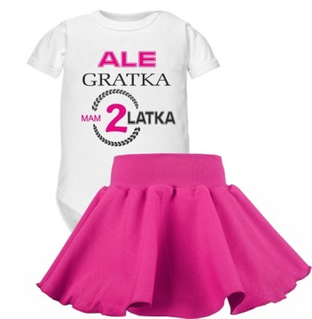 Body spódniczka urodziny Ale gratka mam dwa latka