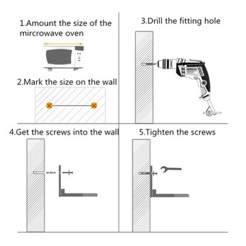 Стальной кронштейн, складная полка для плиты