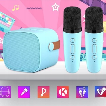 БЕСПРОВОДНОЙ НАБОР КАРАОКЕ, ДВОЙНОЙ МИКРОФОН, ДИНАМИК BLUETOOTH