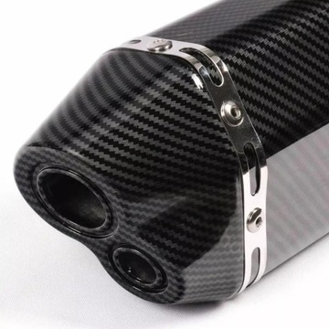 ГЛУШИТЕЛЬ МОТОЦИКЛА УНИВЕРСАЛЬНАЯ НАКЛЕЙКА УГЛЕРОДНО-ТИТАНОВЫЙ Насадка на выхлопную систему XGETOP