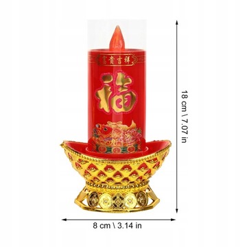 Świece Filarowe LED Log Dragon Phoenix 2 Szt