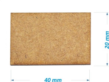 MDF/HDF Bases 40x20 mm Podstawki pod figurki 20 szt. 3mm