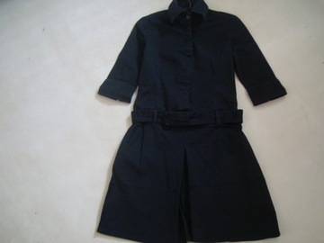 SPORTOWA czarna bawełniana sukienka z paskiem TOP SECRET r.36