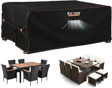 Pokrowiec ogrodowy plandeka 180 x 120 x 74 cm czarny