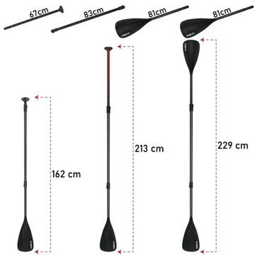 НАБОР SUP BOARD СКЛАДНОЕ ВЕСЛО 2 В 1 РЕГУЛИРУЕМОЕ + СИДЕНЬЕ ДЛЯ КАЯКА PRO