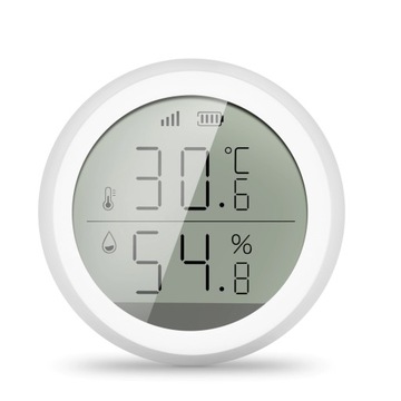 Baterie + Tuya Czujnik temperatury wilgotności, wyświetlacz LCD Zigbee WiFi