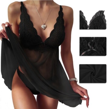 КРУЖЕВНОЙ КОМПЛЕКТ ЖЕНСКАЯ ПИЖАМА ПИЖАМА SEXY CHIMISTRY РУКАВ, Стринги