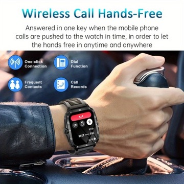 1 шт. мужские тактические военные умные часы, экран HD 1,96