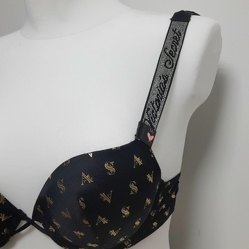 Victoria's Secret komplet bielizny czarny rozmiar 75B //