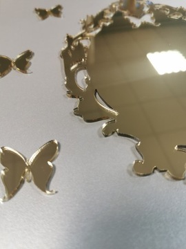 3D зеркало из оргстекла HEART BUTTERFLY FREE