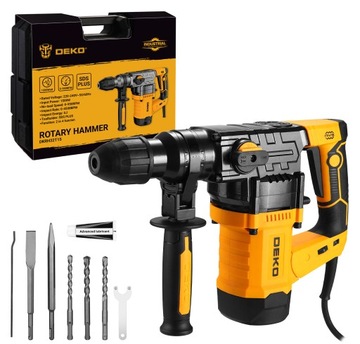 ПЕРФОРМАЦИОННАЯ УДАРНАЯ ДРЕЛЬ SDS+ 1600 Вт 6J КОРПУС 3 ДРЕЛЬ + ДОЛОТО