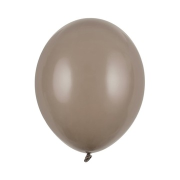 Balony STRONG pastelowe Cappuccino-10 szt., Balony w kolorze kawa z mlekiem