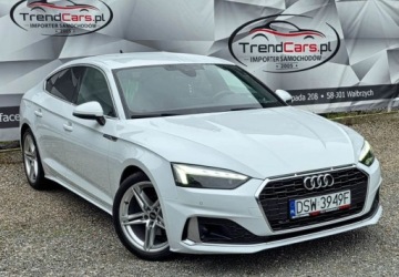 Audi A5 F5 Sportback Facelifting 2.0 40 TDI 204KM 2022 Audi A5 Sportback 2.0 150 KM Navi Klimatronic bezwypadkowy serwisowany opl
