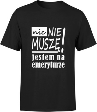 PREZENT DLA EMERYTA KOSZULKA MĘSKA Z NADRUKIEM R S T-SHIRT MĘSKI TSHIRT