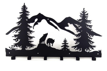Настенная вешалка для одежды, ключей, Moose Forest Puzzle
