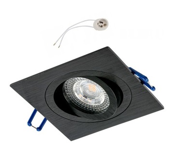 Oprawa sufitowa RUCHOMA halogen do LED GU10 czarna