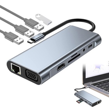 STACJA DOKUJĄCA USB-C 11 W 1 Z 4K HDMI