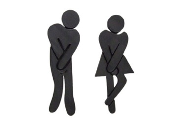 Humor Wc Toaleta Symbole Znaczniki Pan Pani Czarny