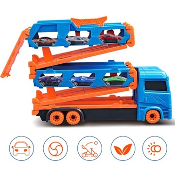 ИНТЕРАКТИВНЫЙ ГРУЗОВИК С ПУСКОВЫМИ УСТАНОВКАМИ И 6 КРОШЕЧНЫМИ ГОНОЧНИКАМИ