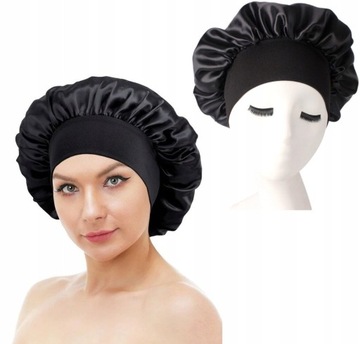 Женская атласная ночная шапочка для волос на шнурке.