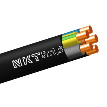 Przewód KABEL Ziemny YKY 5x1,5 NKT 0,6/1 kV 1mb