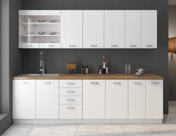 Кухонный шкаф 80 под мойку. Белый матовый