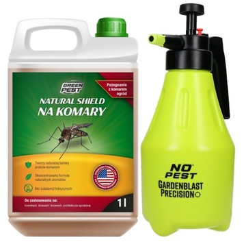 ŚRODEK OPRYSK PREPARAT PŁYN NA KOMARY GREEN PEST 1L + OPRYSKIWACZ 2L