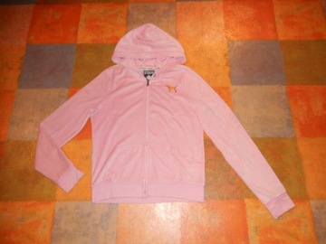 PINK USA 1984 BLUZA RETRO VINTAGE WELUR SERCE HEART PIES KOT MEGA UNIKAT