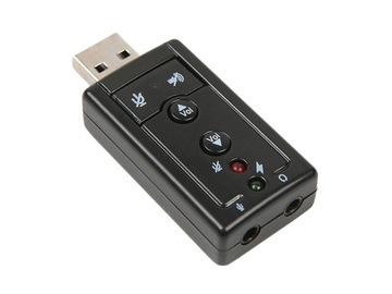 Звуковая карта USB 7.1, микрофон, разъем для наушников