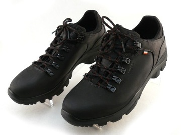 WOJAS 9377-91 buty trekkingowe czarne skórzane 46