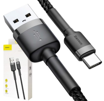 КАБЕЛЬ USB BASEUS STRONG В ПЛЕТЕКЕ USB-C TYPE-C БЫСТРАЯ ЗАРЯДКА 3.0 2A 3M