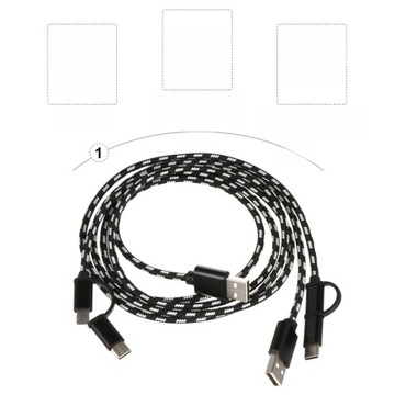 Плетеные USB-кабели ПОРТАТИВНОЕ ЗАРЯДНОЕ УСТРОЙСТВО БЫСТРАЯ ЗАРЯДКА