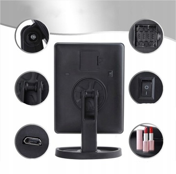 КОСМЕТИЧЕСКОЕ ЗЕРКАЛО СО СВЕТОДИОДНОЙ ПОДСВЕТКОЙ для макияжа