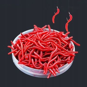 Искусственные черви RED EARTHWORTH Dendrobena DUNGEON 3,5 см 100x