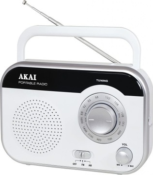 RADIO KUCHENNE PRZENOŚNE SIECIOWO/BATERYJNE BIAŁE