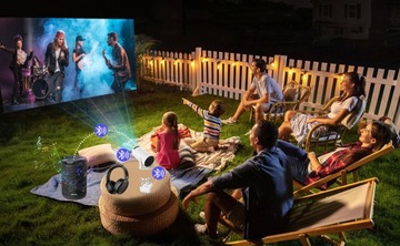 MINI PROJEKTOR HY300 4K ANDROID 11 WIFI6 BT5.0 H713 PROJEKTOR KINO DOMOWE