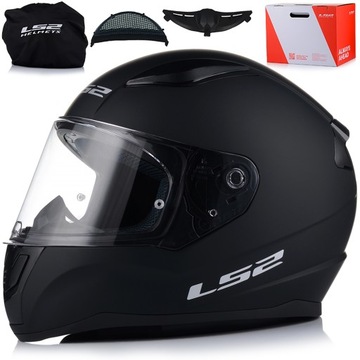 KASK MOTOCYKLOWY | LS2 FF353 BLACK MATT | INTEGRALNY SYSTEM PINLOCK