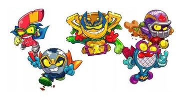 SUPER ZINGS 8 THINGS METALOWA PUSZKA + 5 FIGUREK