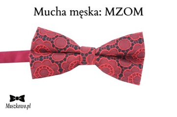 бордовые мужские подтяжки и галстук-бабочка в горошек