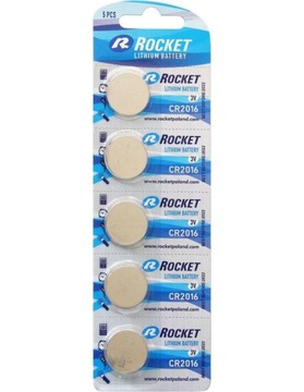 Bateria CR2016 ROCKET 3V Litowa blister 5 sztuk