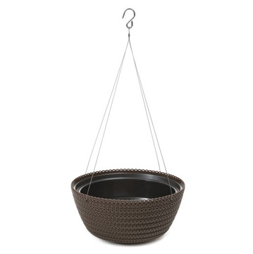 Doniczka misa wisząca jersey mokka 24cm